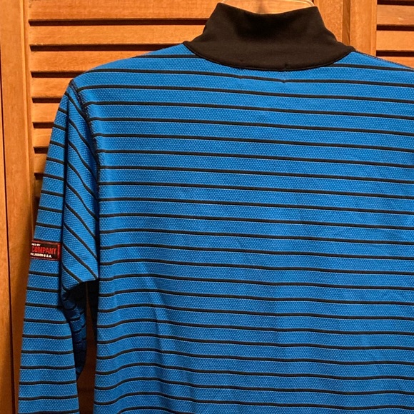 Vintage Lauren Ralph Lauren Blue/Black Striped Performance Shirt - Picture 10 of 12